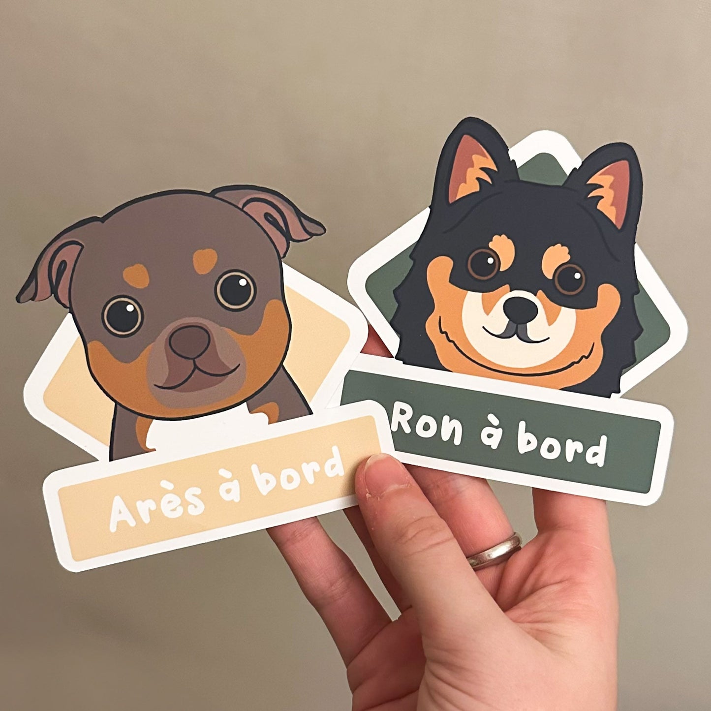 Sticker personnalisé chien à bord