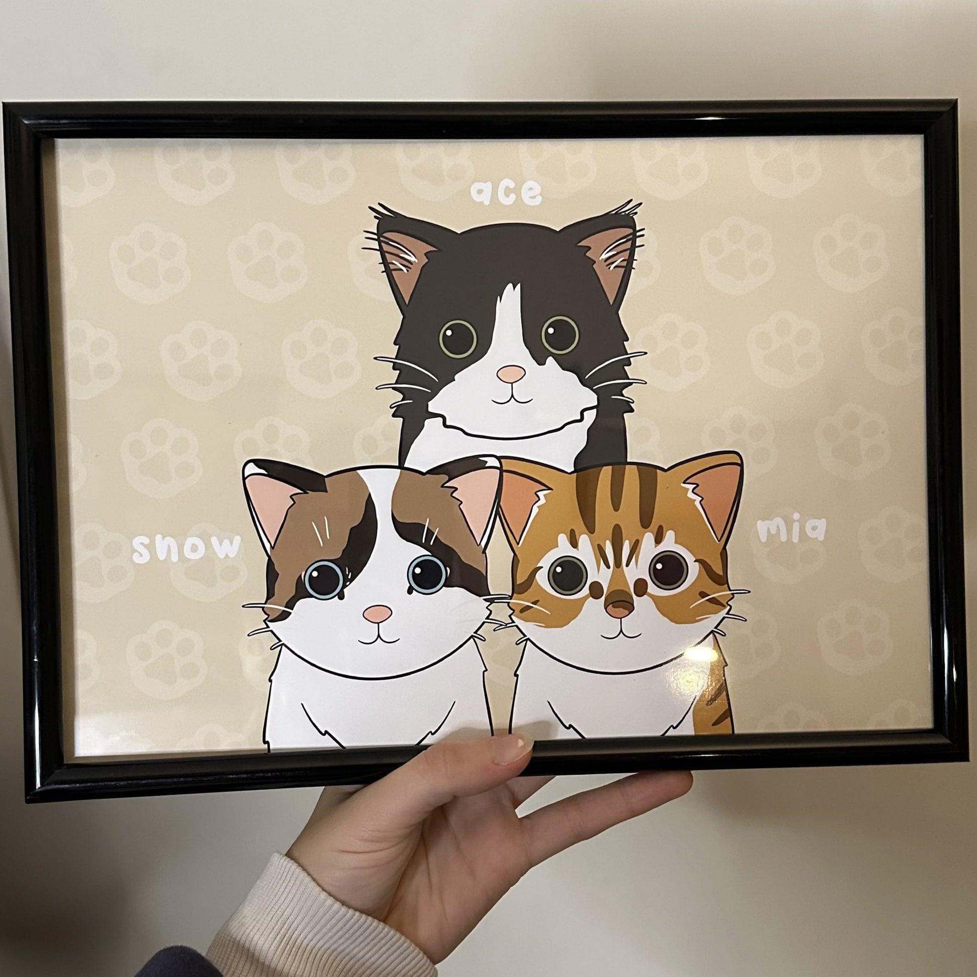 Portrait personnalisé chats