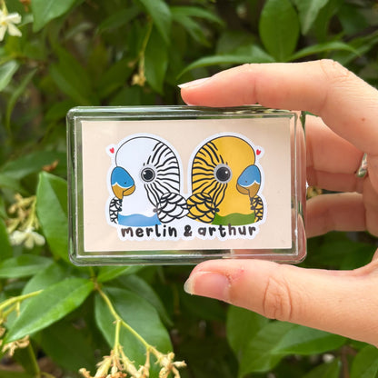 Magnet personnalisé oiseaux perroquets