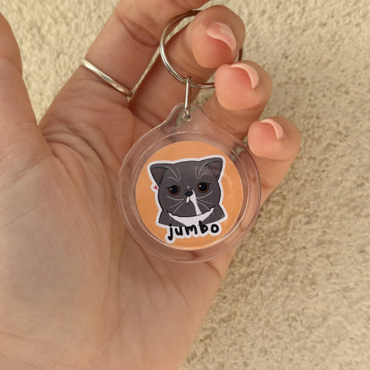 Porte-clé personnalisé chat squeezie