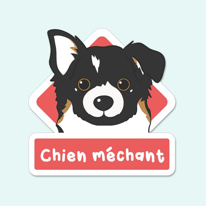 Sticker Signaletique Chien Personnalisé